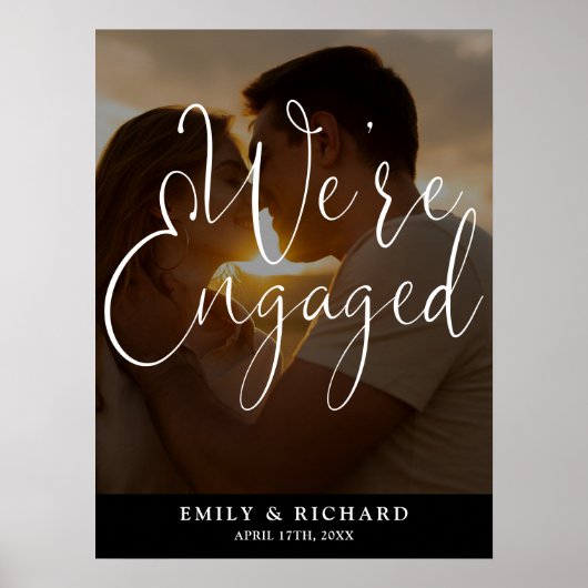 We zijn verlovingsfeest Foto Welkom Teken Poster (Voorkant)