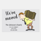 We zijn verplaatst rechthoekige sticker (Voorkant)