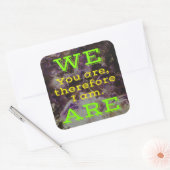 WE ZIJN VIERKANTE STICKER (Envelop)