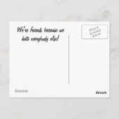We zijn vrienden... briefkaart (Achterkant)