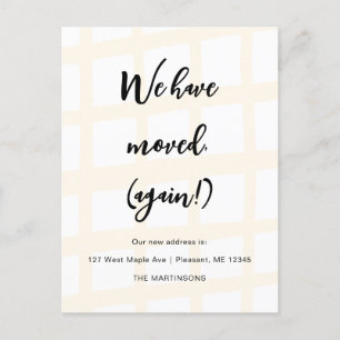 We zijn weer verhuisd grappige bewegende aankondig briefkaart