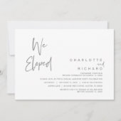 We zijn weggelopen, Bruiloft Elopement Feest Vieri Kaart (Voorkant)