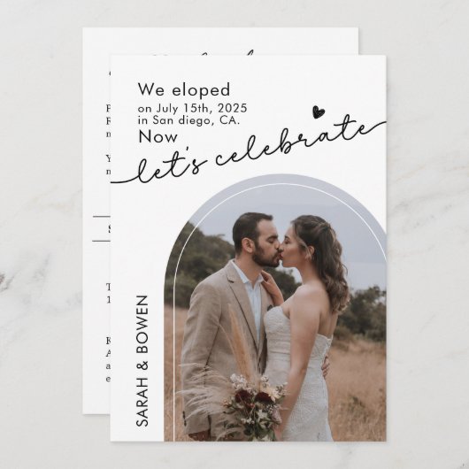 We zijn weggelopen en nu gaan we dat vieren Foto-o Kaart (Voorkant / Achterkant)