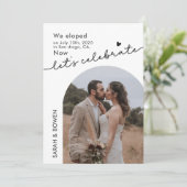 We zijn weggelopen en nu vieren we dat Foto-ontsna Kaart (Staand voorkant)