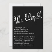 We zijn weggelopen! Moderne zwarte nasleep van het Kaart (Voorkant)