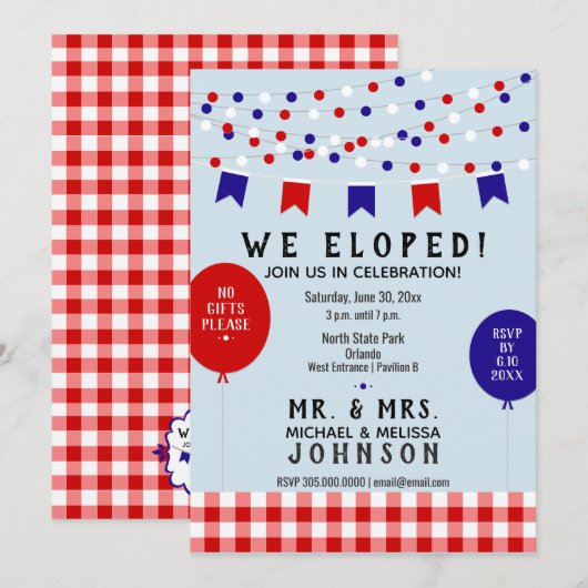 We zijn weggelopen! Picknickfeest BBQ Barbecue Bru Kaart (Voorkant / Achterkant)