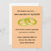 We zijn weggelopen! uitnodiging voor het feest na  (Voorkant / Achterkant)