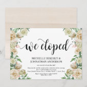 We zijn weggelopen, Uitnodigingskaart voor elopeme Kaart (Voorkant / Achterkant)