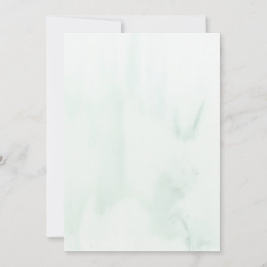 We zijn weggelopen Waterverf Pine Forest Elopement Kaart (Achterkant)