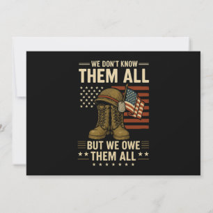 We zijn ze alle Patriotic Veterans Day Memorial ve Kaart