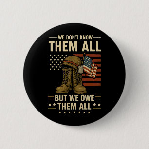 We zijn ze alle Patriotic Veterans Day Memorial ve Ronde Button 5,7 Cm