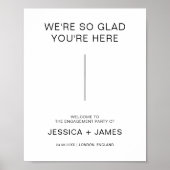 We zijn zo blij dat je hier bent Modern bruiloft w Poster (Voorkant)