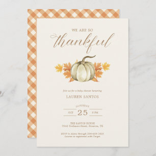 We zijn zo dankbaar - het najaar Herfst Baby showe Kaart