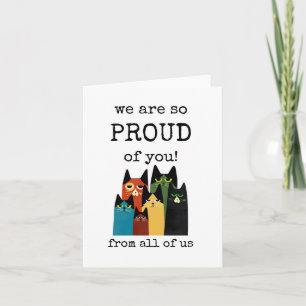We zijn zo trots op je, gefeliciteerd, prestatieka kaart