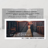 We Zijn Zojuist Meneer Mevrouw Foto Net Getrouwd Aankondiging (Voorkant / Achterkant)