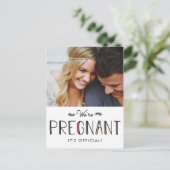 We zijn zwanger | Zwangerschap Aankondiging (Staand voorkant)