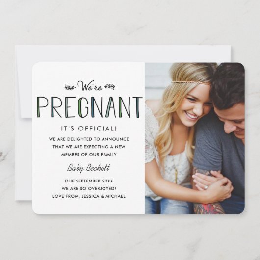 We zijn zwanger | Zwangerschap Aankondiging (Voorkant)