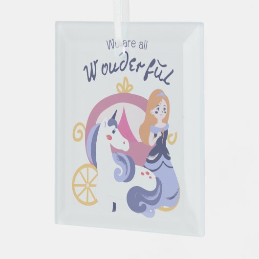 #We zijnAllWonderfulOrnament Glas Ornament (Voorkant links)