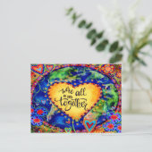 "We zitten allemaal in dit alles samen"-inspiratie Briefkaart (Staand voorkant)