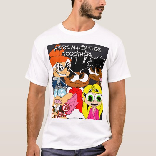 We zitten allemaal in dit T-shirt (Voorkant)