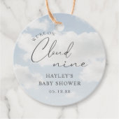 We zitten op Cloud 9 Baby shower Bedankjes Labels (Voorkant)