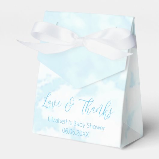 We zitten op Cloud Nine Baby shower Bedankdoosjes (Voorkant Zijde)