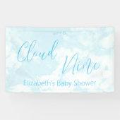 We zitten op Cloud Nine Baby shower Spandoek (Horizontaal)