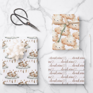 We zitten op een wolk met negen geslachtsneutrale  inpakpapier vel