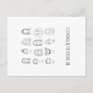 We zouden allemaal feministen moeten zijn die het  briefkaart