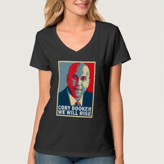 We zullen Cory Booker verhogen T-shirt (Voorkant)