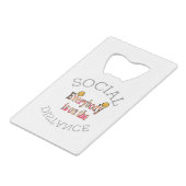 We zullen COVID-19 overleven – een boodschap van k Kredietkaart Flessenopener (Voorkant Gekanteld)