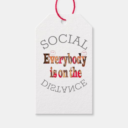 We zullen COVID-19 overleven: een boodschap van ve Cadeaulabel (Voorkant)