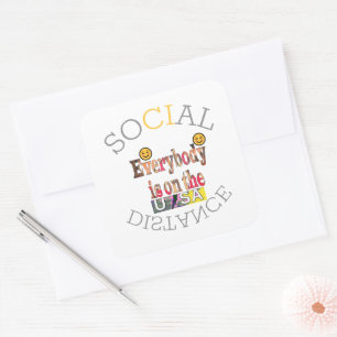 We zullen COVID-19 overleven: een boodschap van ve Vierkante Sticker