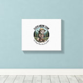 We zullen er uiteindelijk luiaard wandelaar canvas afdruk (Insitu (Houten vloer))