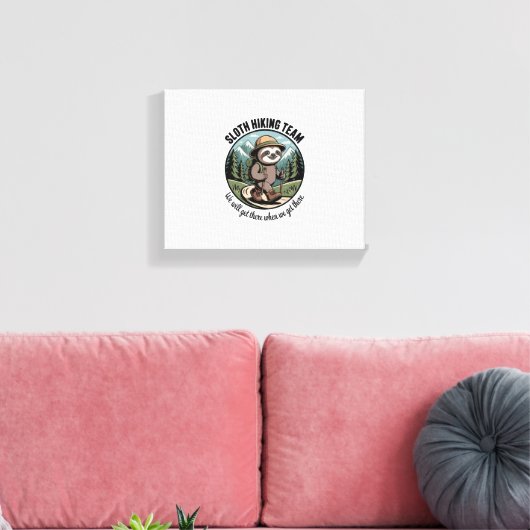 We zullen er uiteindelijk luiaard wandelaar canvas afdruk (Insitu (Woonkamer))