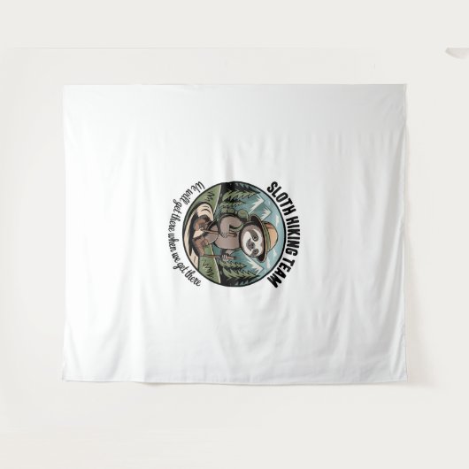 We zullen er uiteindelijk luiaard wandelaar wandkleed (Voorkant (horizontaal))