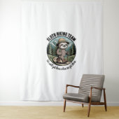 We zullen er uiteindelijk luiaard wandelaar wandkleed (In situ)