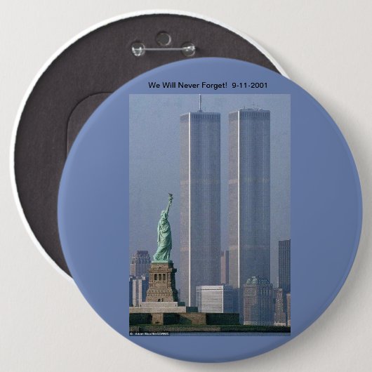 We zullen het nooit vergeten! 9-22-2001 Button (Voorkant /achterkant)
