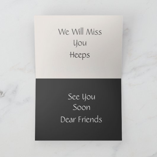 We zullen je missen... Kaarten (Binnen)