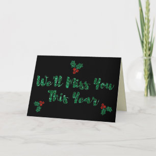 We zullen je missen Kerstmis met sociale afstand Kaart