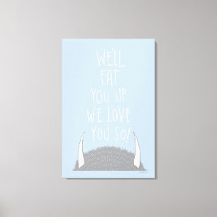 We zullen je opeten We houden zoveel van je! Canvas Afdruk