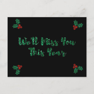 We zullen je sociale vervormende feestkaart missen briefkaart