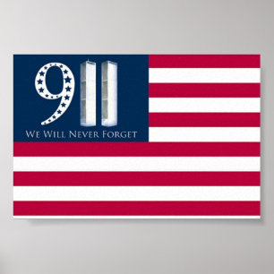We zullen nooit 9/11 vergeten poster