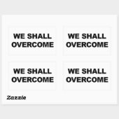WE ZULLEN OVERKOMEN RECHTHOEKIGE STICKER (Vel)