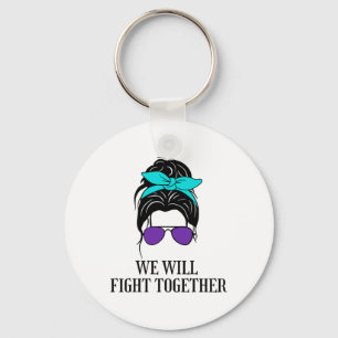 We zullen samen strijden tegen Awarenes Sleutelhanger