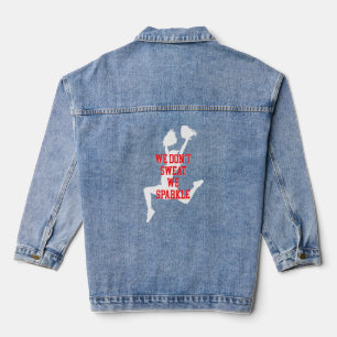 We zweten niet we fonkelen schattige cheerleader denim jacket