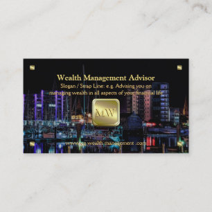 Wealth Advisor, Gold nameplate, Yachting Marina Visitekaartje