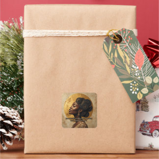 Wealth and Luxury Mindset Inspirational Print Vierkante Sticker