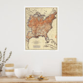 Wealth Distribution USA 1872 Poster (Keuken)