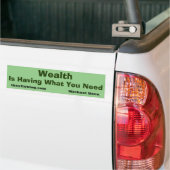 Wealth heeft wat je Bumpersticker nodig hebt (Op Truck)
